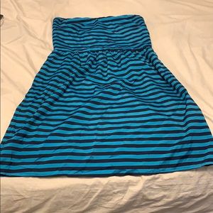 Strapless mini dress